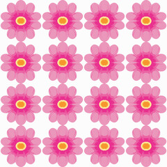 Graceful and playful pastel pink and white floral seamless pattern featuring bouquets of flowers, perfect.