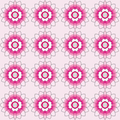 Premium seamless floral vector image with pink and white flower pattern on dark background featuring.