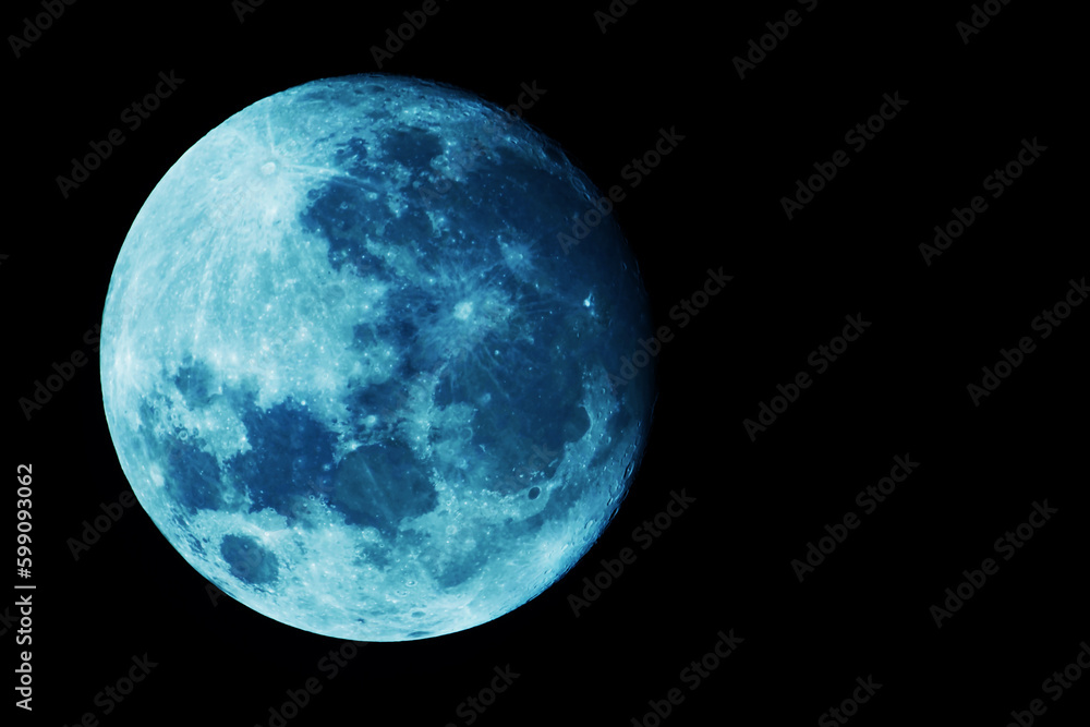 Wall mural the moon is in space, on a dark background. elements of this image furnished nasa.