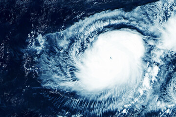 A hurricane from outer space, an atmospheric cyclone. Elements of this image furnished NASA.