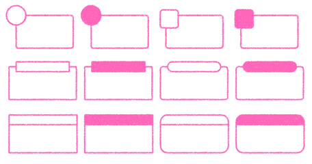 Fototapeta premium クレヨン素材 デザインフレームセット