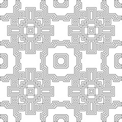 Geometric pattern of lines.  Black and white pattern for web page, textures, card, poster, fabric, textile.