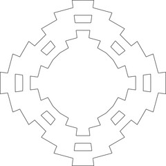 Geometric pattern of lines.  Black and white pattern for web page, textures, card, poster, fabric, textile.