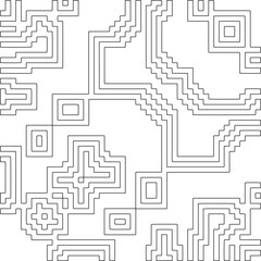 Geometric pattern of lines.  Black and white pattern for web page, textures, card, poster, fabric, textile.