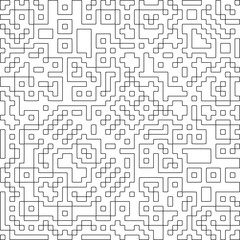 Geometric pattern of lines.  Black and white pattern for web page, textures, card, poster, fabric, textile.