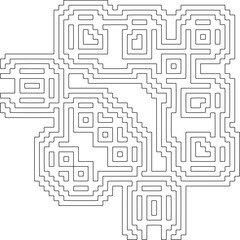 Geometric pattern of lines.  Black and white pattern for web page, textures, card, poster, fabric, textile.