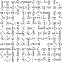 Geometric pattern of lines.  Black and white pattern for web page, textures, card, poster, fabric, textile.