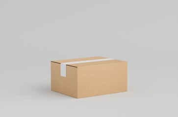 Cardboard Carton Box Mockup 3D Illustration