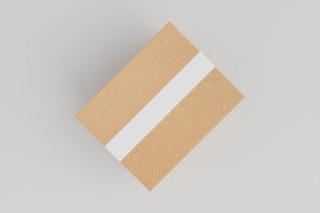 Cardboard Carton Box Mockup 3D Illustration