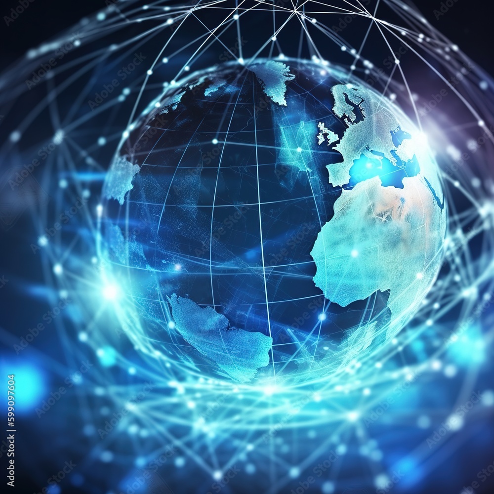 Poster global communication system for the internet and other global communications in the financial sector