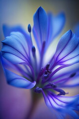 Krokus blaue Blume Makro - mit KI erstellt 