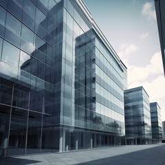 Obraz premium The outside of modern business structures. generative AI