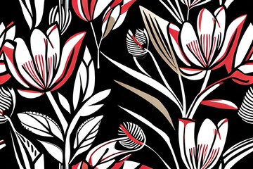 seamless pattern with flowers