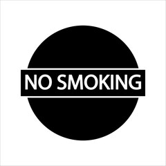 Anti tobacco outline icon isolated on white background. Flat vector illustration.