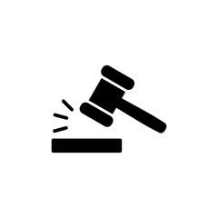 Gavel icon vector. judge gavel icon. auction hammer