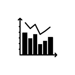 Growing graph Icon vector. Chart icon. Graph Icon