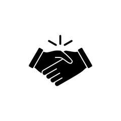 Obraz premium Hand shake icon vector. business handshake. contract agreement. partnership