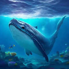 海の中のクジラ　Generative AI