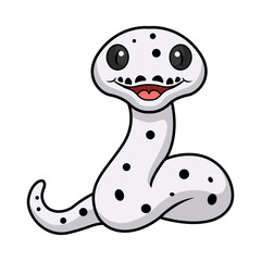Cute cow reticulated python cartoon