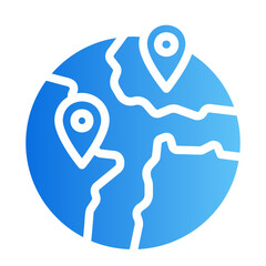 Obraz premium location pin gradient icon