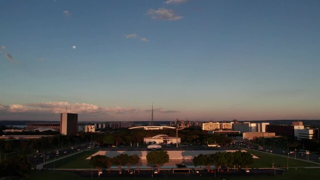 Centro da cidade de Brasilia vista do alto- Brasil