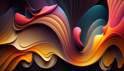 Abstract organic colorful background wallpaper design. Generative AI