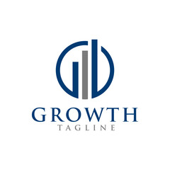 growth logo vector design illustration
