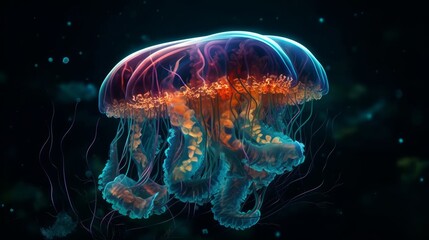 Discover the Beauty of a Neon Underwater World in Ultra HD Quality, Generative AI