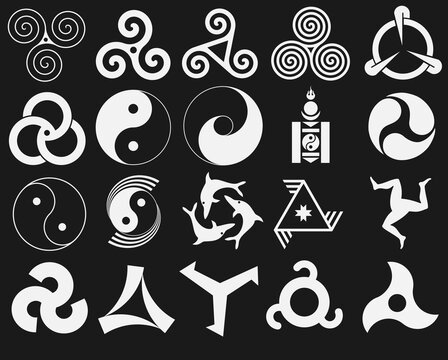 Religious and Social Spirals Symbols / Illustrator