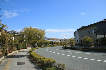 兵庫県芦屋市南部の住宅街の街並み