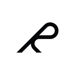 Simple and elegant letter R logo design concept isolated in white background