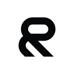 Simple and elegant letter R logo design concept isolated in white background