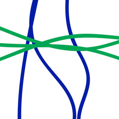 Blue green Minimal Graphic Lines