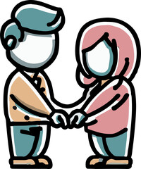 Lovers are holding hands together png graphic clipart design