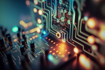 circuits, computational, robotics, big data, Generative AI, electronic, components, resistors, capacitor
