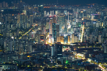 Obraz premium the night view of Korea