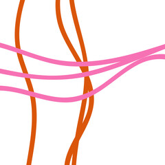 Obraz na płótnie Canvas Orange Pink Minimal Graphic Lines