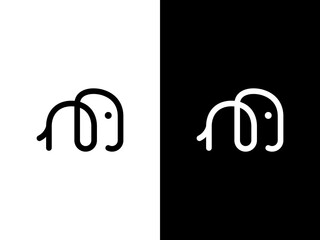 modern elephant icon logo