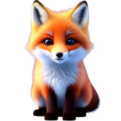 Obraz premium cute, cute fox, baby fox, animal, funny, transparent