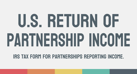 Form 1065 U.S. Return of Partnership Income - Tax form for partnership income