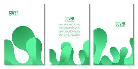 Modern background or elegant card design for birthday invite or wedding or menu with abstract green waves	