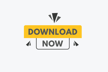 Download Now text Button. Download Now Sign Icon Label Sticker Web Buttons