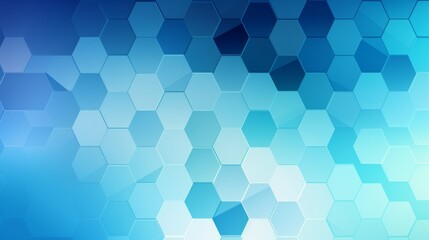 青グラデーション六角形のタイル背景：AI作品
