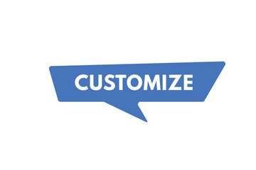 Customize text Button. Customize Sign Icon Label Sticker Web Buttons