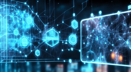 Obraz premium Artificial_Intelligence_Digital_remote_screen_wallpaper