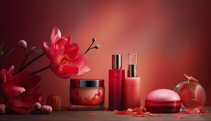  Various beauty products, skincare and makeup products, cosmetics picture