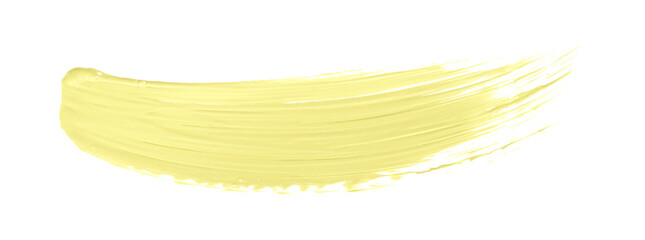 Shiny yellow brush isolated on transparent background. light yellow brush