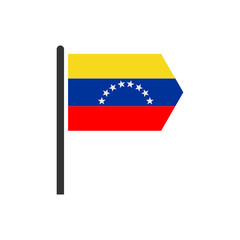 Naklejka premium Venezuela flags icon set, Venezuela independence day icon set vector sign symbol