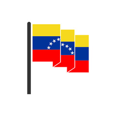 Venezuela flags icon set, Venezuela independence day icon set vector sign symbol