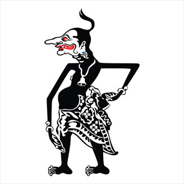 Petruk one of the character on javanesse shadow puppet